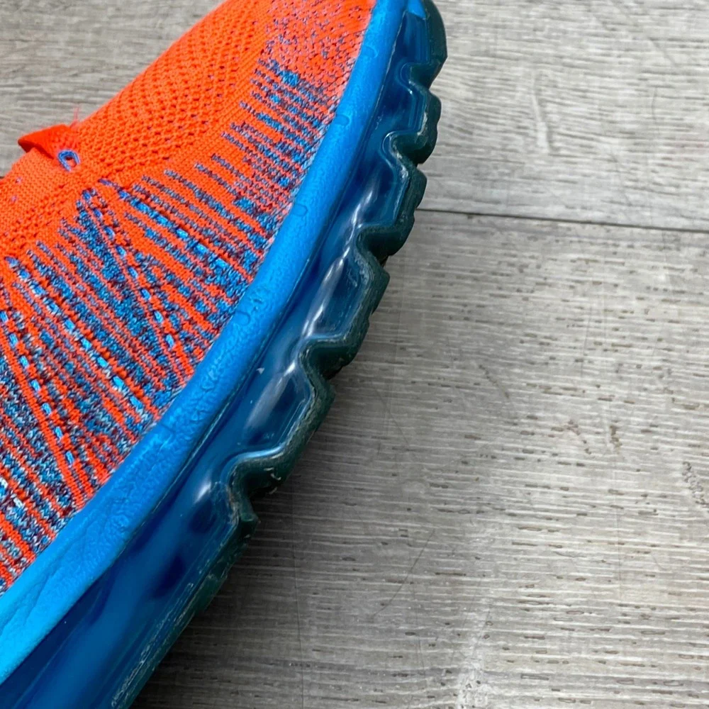 Nike Flyknit Max Running Shoes Mens 13 Orange Blue 620469-600 Air Max 1 of 2